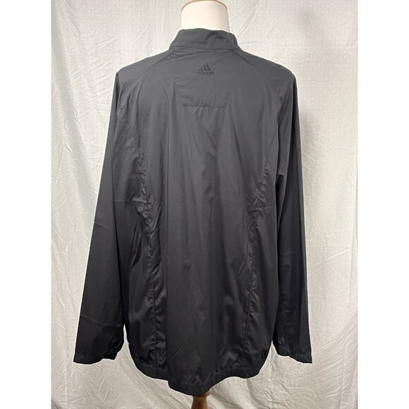 Adidas Climaproof Wind 3XT Golf Quarter Zip Pullover Jacket Black Tall - Picture 4 of 11